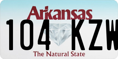 AR license plate 104KZW