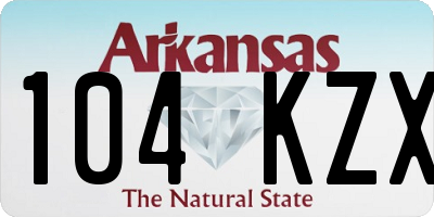 AR license plate 104KZX