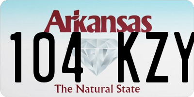 AR license plate 104KZY