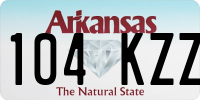 AR license plate 104KZZ