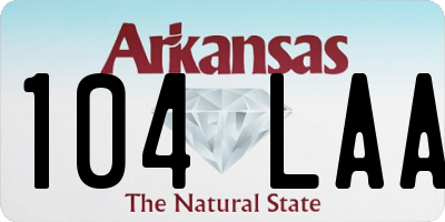 AR license plate 104LAA
