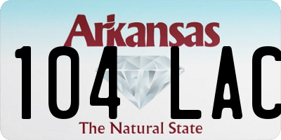 AR license plate 104LAC
