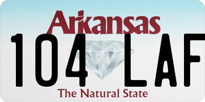 AR license plate 104LAF