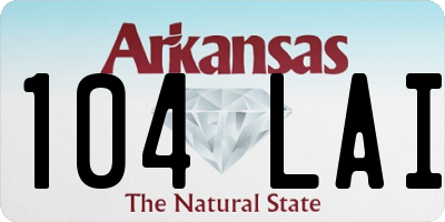 AR license plate 104LAI