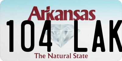 AR license plate 104LAK