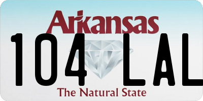 AR license plate 104LAL