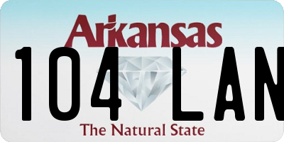AR license plate 104LAN