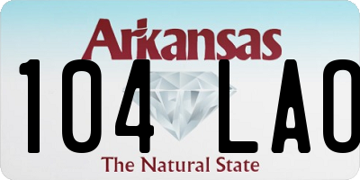 AR license plate 104LAO