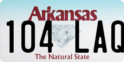AR license plate 104LAQ
