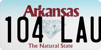 AR license plate 104LAU