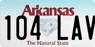 AR license plate 104LAV