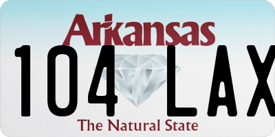 AR license plate 104LAX
