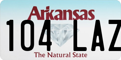 AR license plate 104LAZ