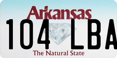 AR license plate 104LBA
