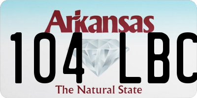 AR license plate 104LBC