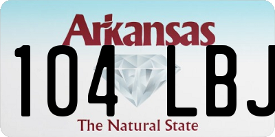 AR license plate 104LBJ