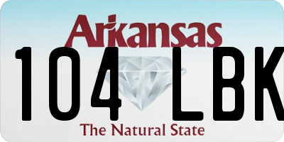 AR license plate 104LBK
