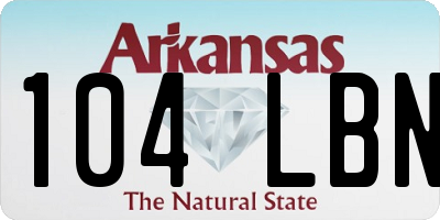 AR license plate 104LBN