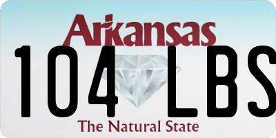 AR license plate 104LBS