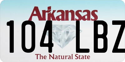 AR license plate 104LBZ