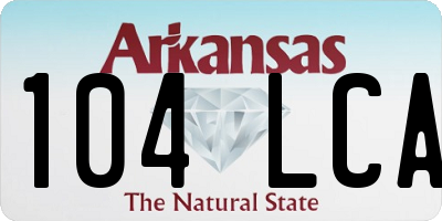 AR license plate 104LCA