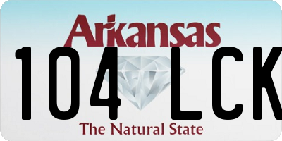 AR license plate 104LCK