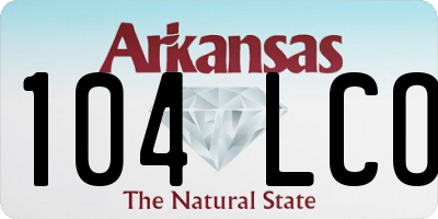 AR license plate 104LCO