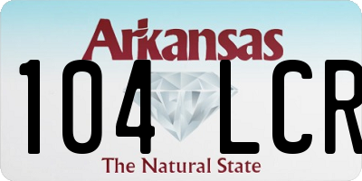 AR license plate 104LCR