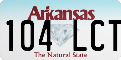 AR license plate 104LCT