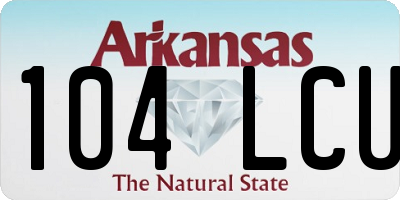 AR license plate 104LCU