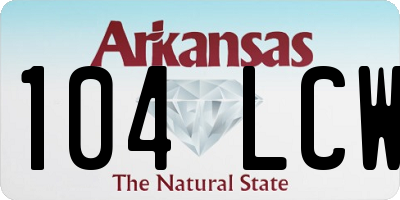 AR license plate 104LCW