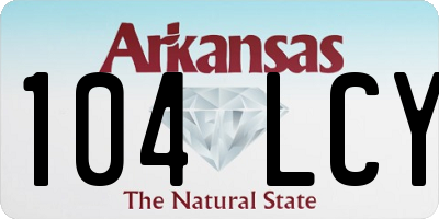 AR license plate 104LCY