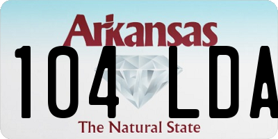 AR license plate 104LDA