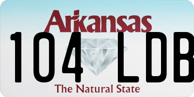 AR license plate 104LDB