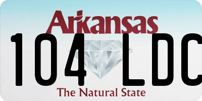 AR license plate 104LDC