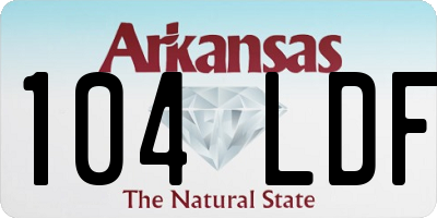 AR license plate 104LDF