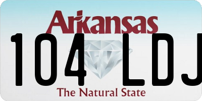 AR license plate 104LDJ