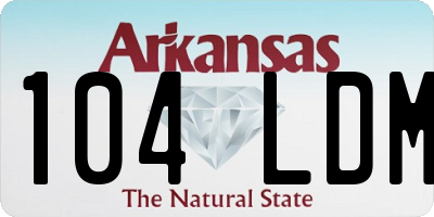 AR license plate 104LDM