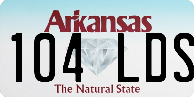 AR license plate 104LDS