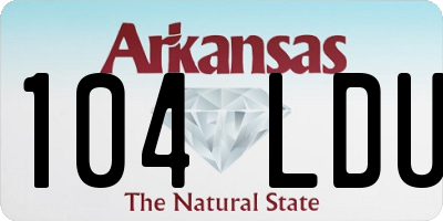 AR license plate 104LDU