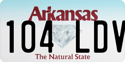 AR license plate 104LDV