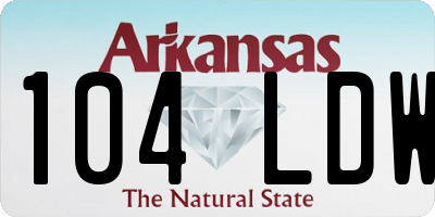 AR license plate 104LDW