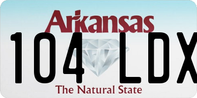 AR license plate 104LDX