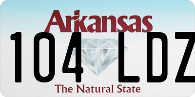 AR license plate 104LDZ