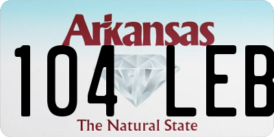 AR license plate 104LEB