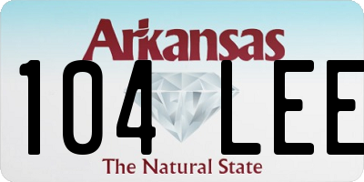 AR license plate 104LEE
