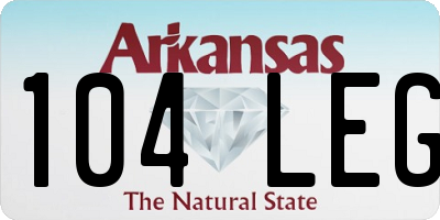 AR license plate 104LEG