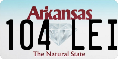 AR license plate 104LEI