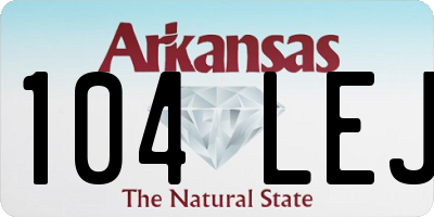 AR license plate 104LEJ