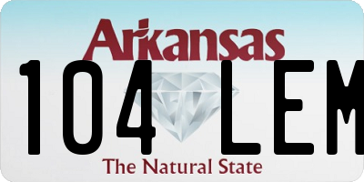 AR license plate 104LEM